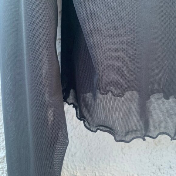 Black Sheer layering shirt - Picture 2 of 4
